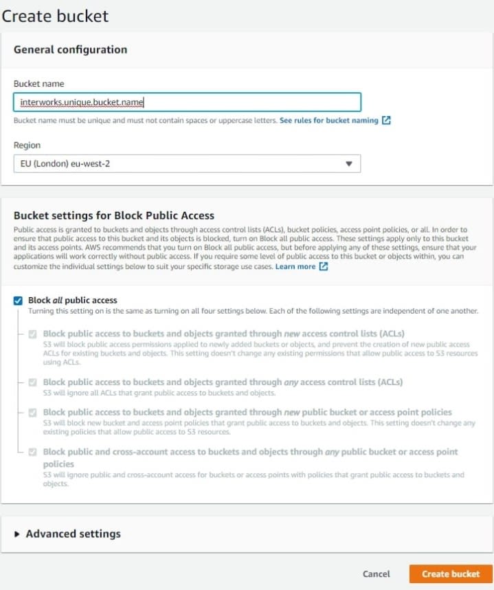 Image representing the process of creating a Bucket in Redshift.